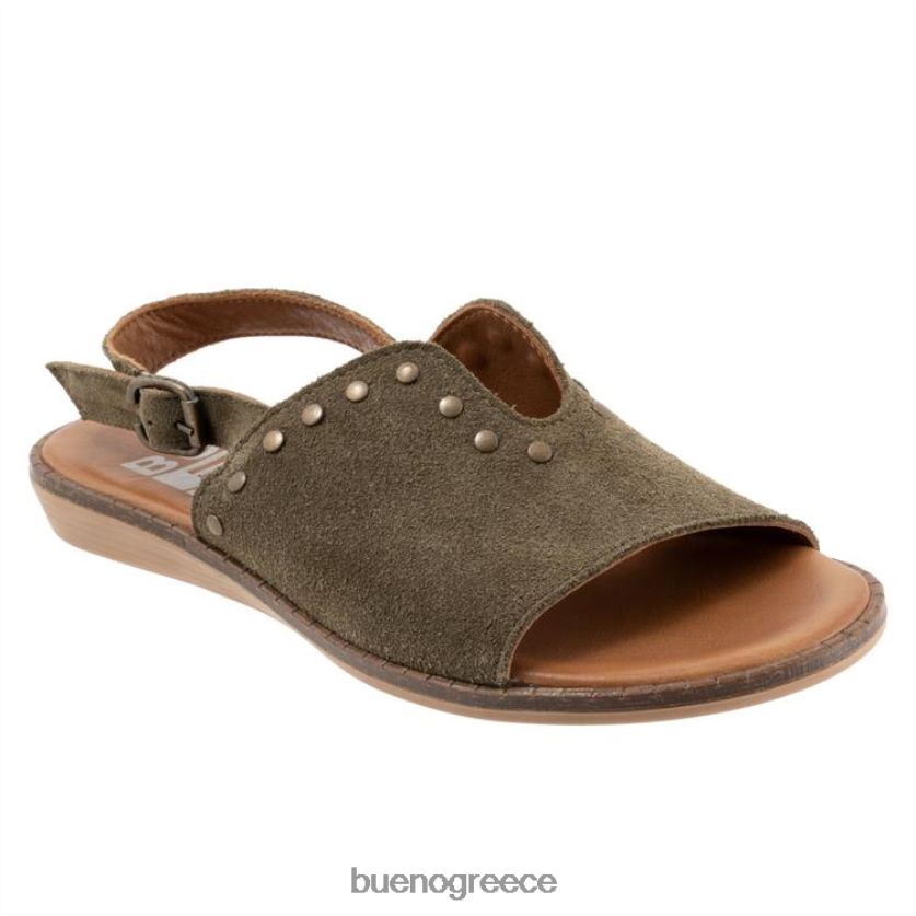 Bueno Footwear διαμερίσματα σκούρο χακί σουέντ γυναίκες Ντάκσα 2406DB112