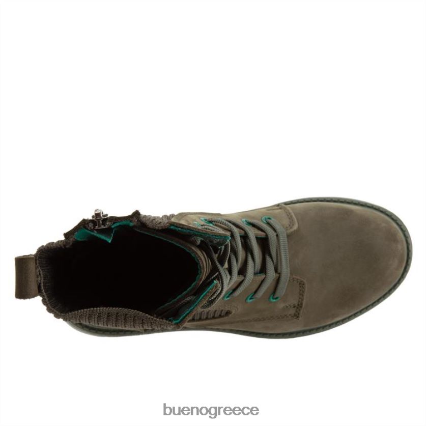 Bueno Footwear μπότες στρατός πράσινο nubuck γυναίκες Στέλλα 2406DB64