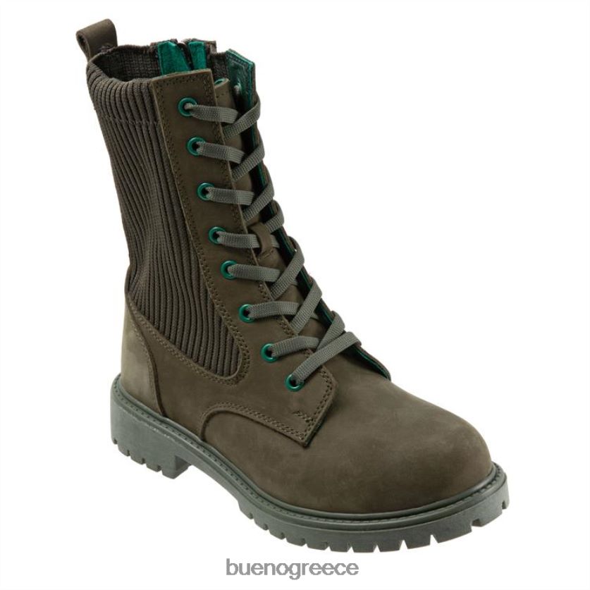 Bueno Footwear μπότες στρατός πράσινο nubuck γυναίκες Στέλλα 2406DB64
