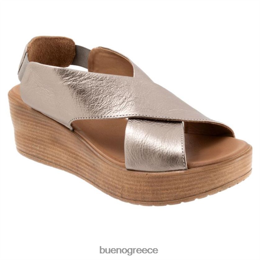 Bueno Footwear τακούνια γκρι μεταλλικό γυναίκες Ναόμι 2406DB288
